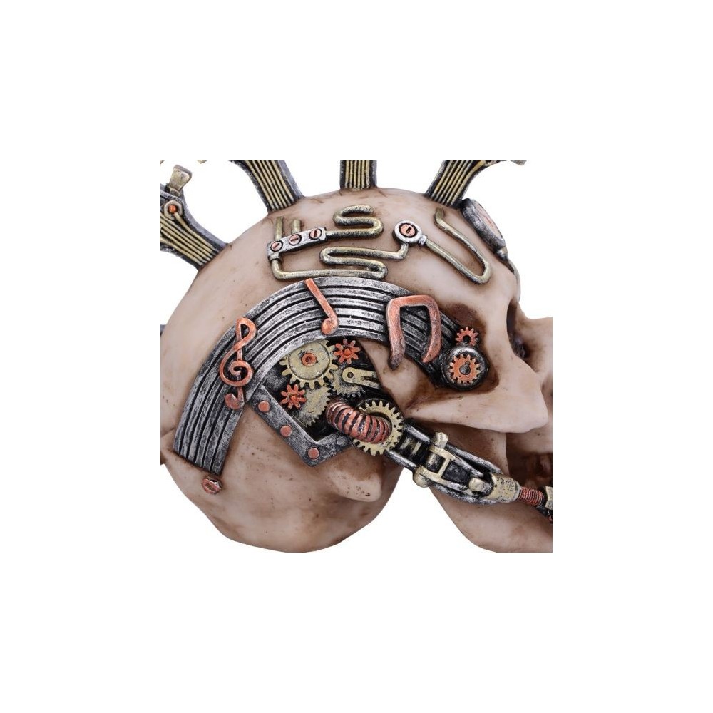 STRIKE A CHORD STEAMPUNK SKULL STATUA NEMESIS NOW