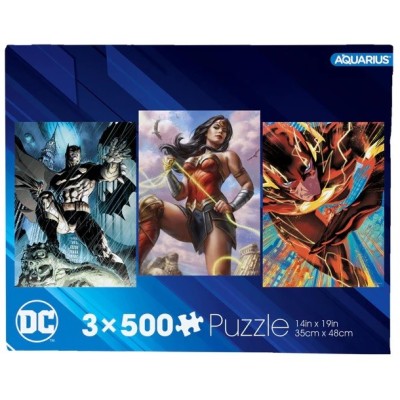 DC COMICS HEROES 3X 500 PCS PUZZLE 47X35CM AQUARIUS ENT