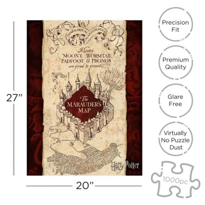 HARRY POTTER THE MARAUDER'S MAP 1000 PCS PUZZLE 51X69CM AQUARIUS ENT