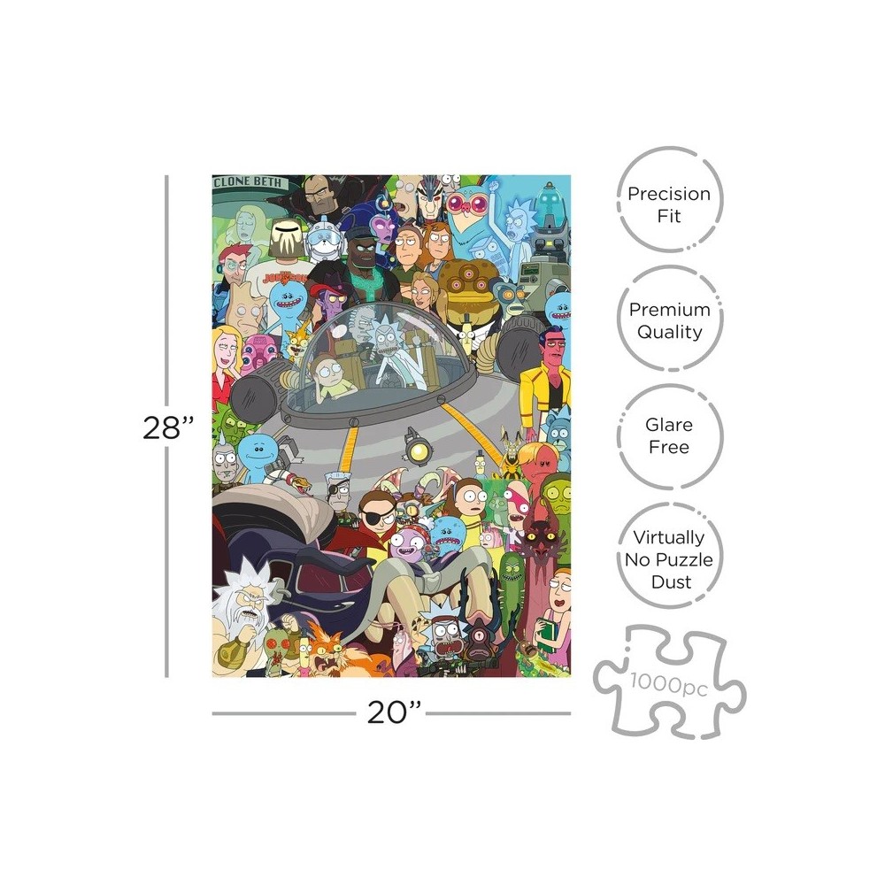 RICK AND MORTY 1000 PCS PUZZLE 51X71CM AQUARIUS ENT