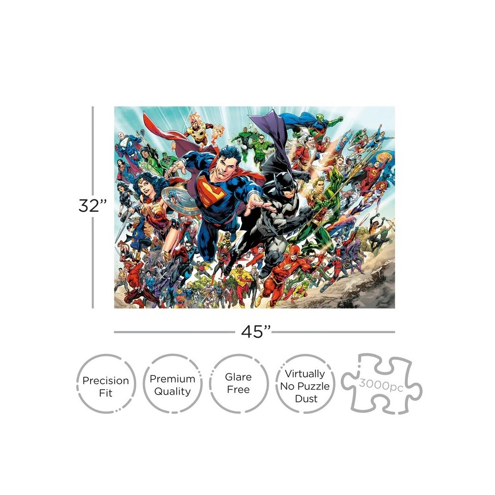DC COMICS SUPERHEROES 3000 PCS PUZZLE 80X112CM AQUARIUS ENT
