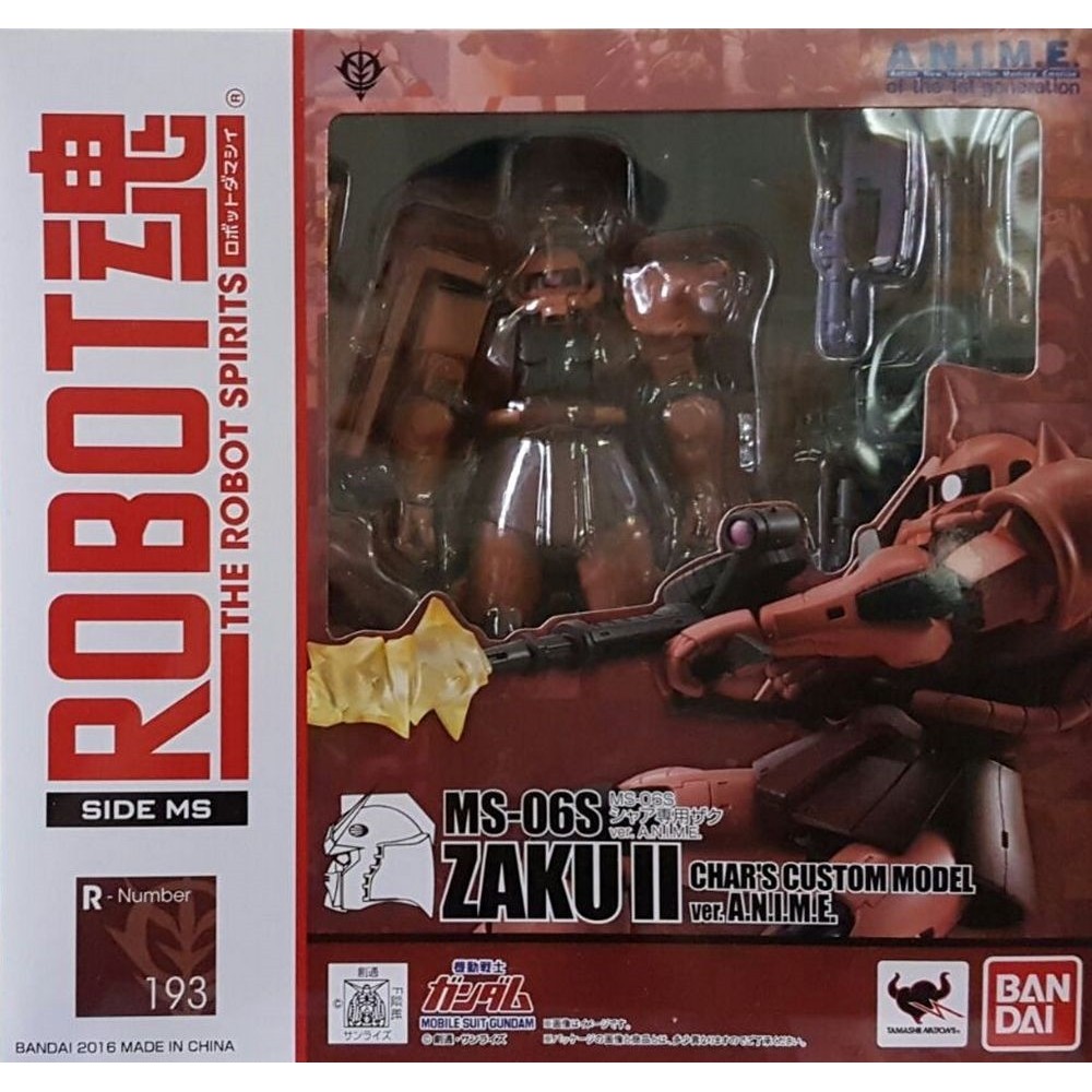 THE ROBOT SPIRITS - ZAKU II CHAR'S CUSTOM ANIME VER GUNDAM ACTION FIGURE BANDAI