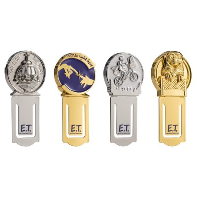E.T. L'EXTRA-TERRESTRE METAL BOOKMARK SET SEGNALIBRI IN METALLO NOBLE COLLECTIONS