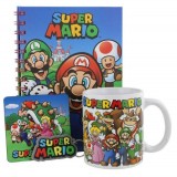 PYRAMID INTERNATIONAL SUPER MARIO 4 IN 1 GIFT SET - MUG COASTER NOTEBOOK AND KEYCHAIN