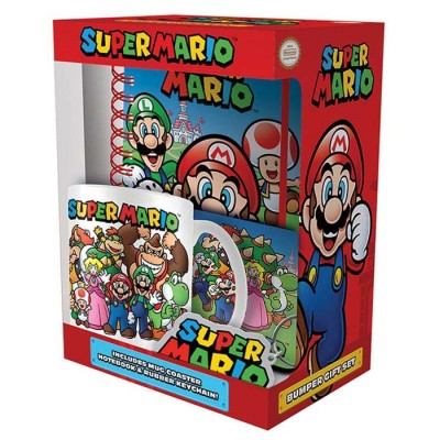 PYRAMID INTERNATIONAL SUPER MARIO 4 IN 1 GIFT SET - MUG COASTER NOTEBOOK AND KEYCHAIN