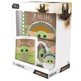 STAR WARS THE MANDALORIAN 4 IN 1 GIFT SET - TAZZA SOTTOBICCHIERE AGENDA E PORTACHIAVI PYRAMID INTERNATIONAL