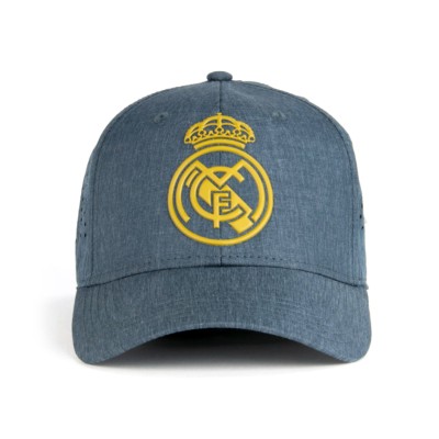 REAL MADRID UFFICIALE LOGO ORO CLASSICO GRIGIO CAPPELLO BASEBALL CAP