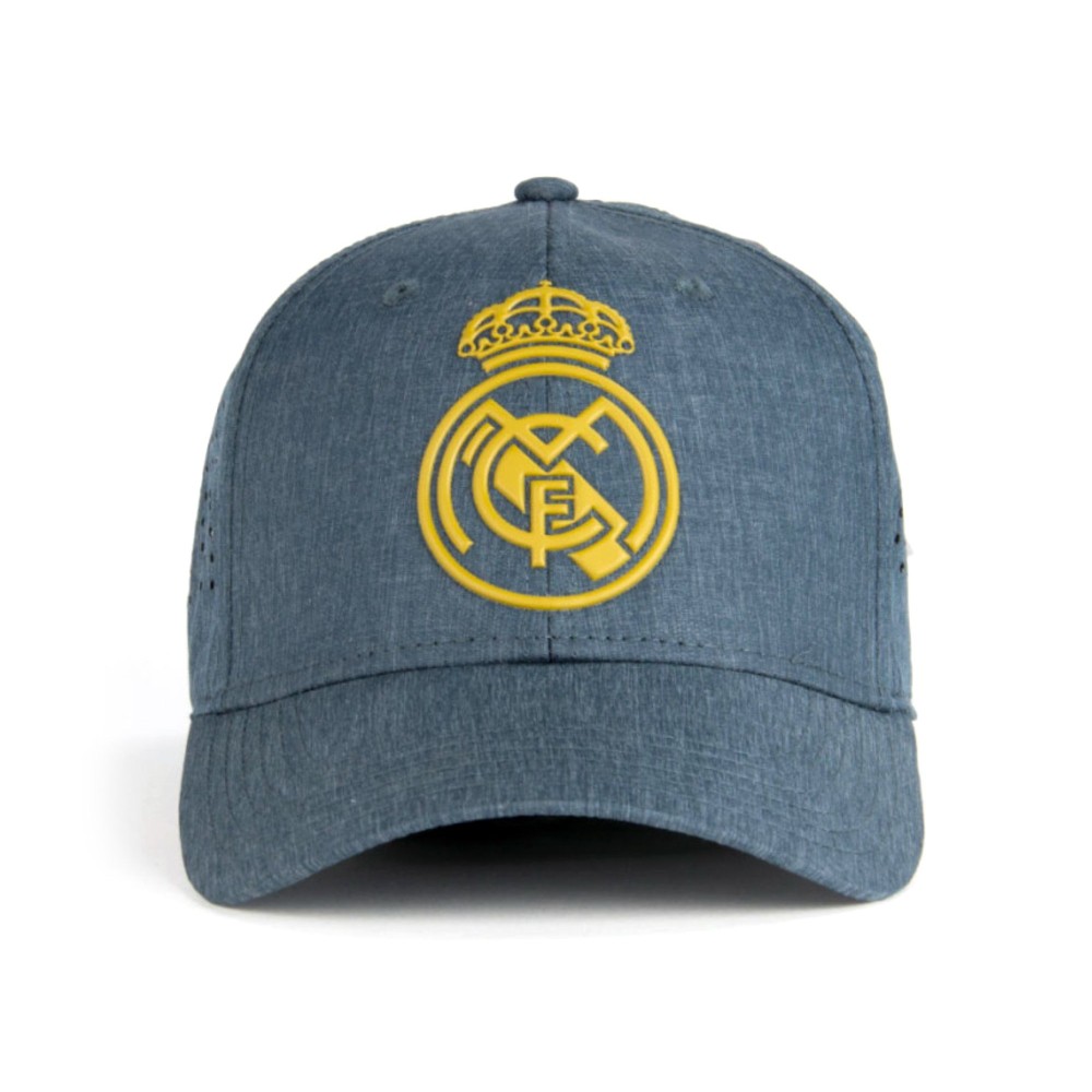 REAL MADRID UFFICIALE LOGO ORO CLASSICO GRIGIO CAPPELLO BASEBALL CAP
