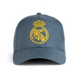 REAL MADRID UFFICIALE LOGO ORO CLASSICO GRIGIO CAPPELLO BASEBALL CAP