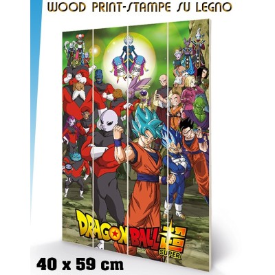 DRAGON BALL SUPER TOURNAMENT STAMPA SU LEGNO 60X40CM PYRAMID INTERNATIONAL