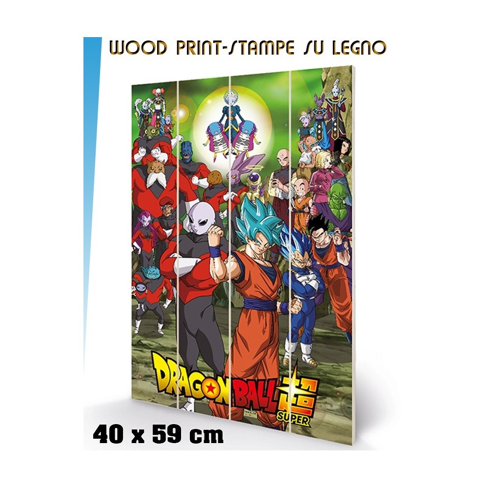 DRAGON BALL SUPER TOURNAMENT STAMPA SU LEGNO 60X40CM PYRAMID INTERNATIONAL