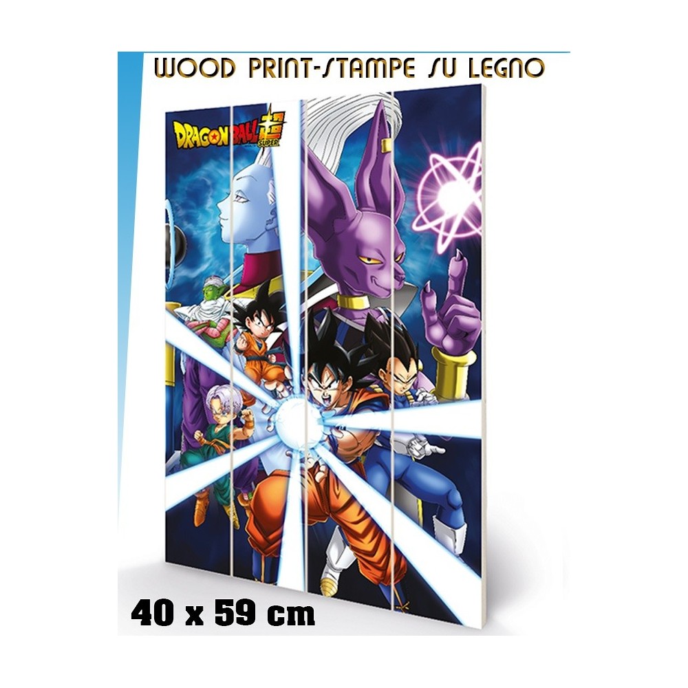 PYRAMID INTERNATIONAL DRAGON BALL SUPER DESTRUCTION GOD WOOD PRINT 60X40 CM