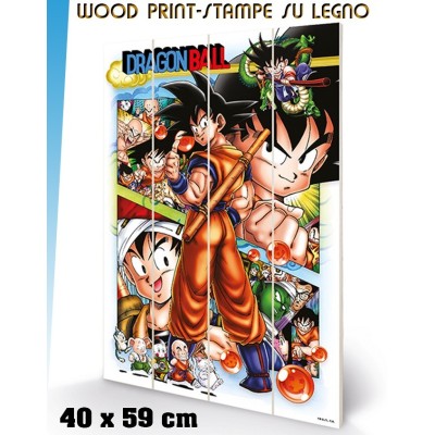 PYRAMID INTERNATIONAL DRAGON BALL COMIC STRIP WOOD PRINT 60X40 CM