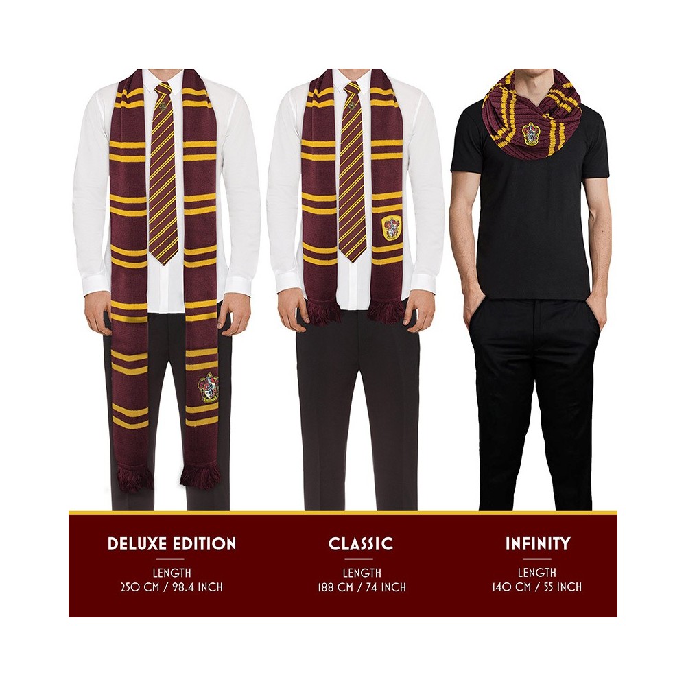 HARRY POTTER GRIFFINDOR GRIFONDORO INFINITE SCARF SCIARPA AD ANELLO CINEREPLICAS