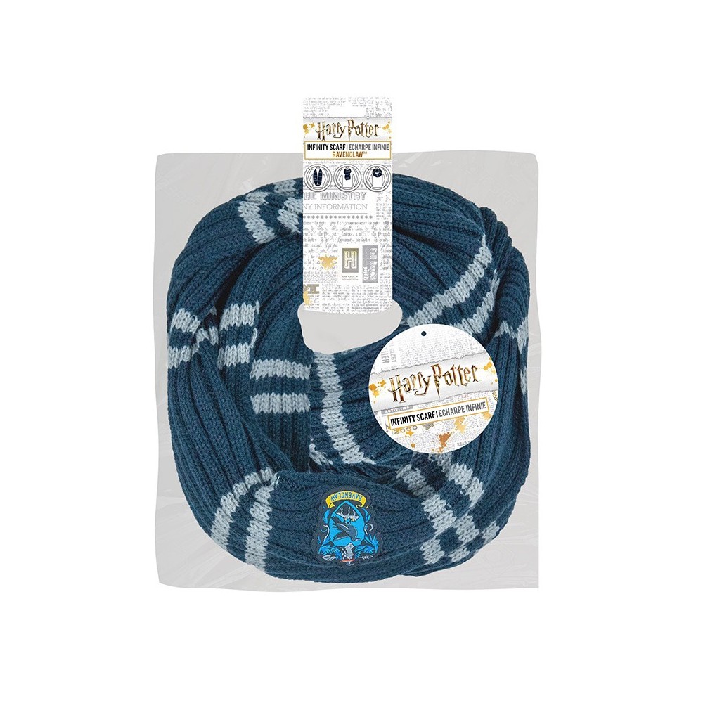 HARRY POTTER RAVENCLAW CORVONERO INFINITE SCARF SCIARPA AD ANELLO CINEREPLICAS