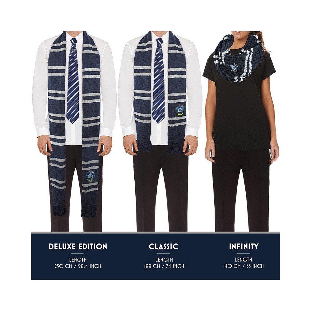 HARRY POTTER RAVENCLAW CORVONERO INFINITE SCARF SCIARPA AD ANELLO CINEREPLICAS