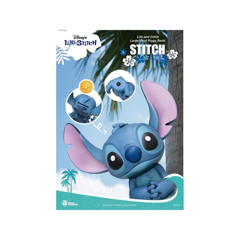 BEAST KINGDOM LILO AND STITCH - STITCH LARGE VINYL PIGGY BANK FIGURE