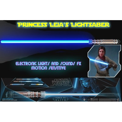 HASBRO STAR WARS LEIA ORGANA LIGHTSABER FORCE FX ELITE REPLICA 1/1