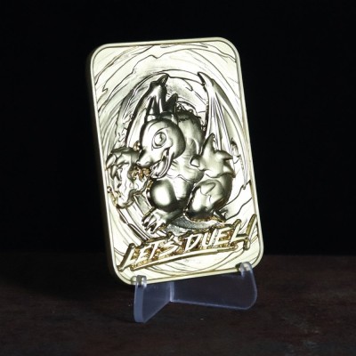 YU-GI-OH! LIMITED EDITION BABY DRAGON 24 KARAT GOLD PLATED CARTA IN METALLO PLACCATA ORO FANATTIK