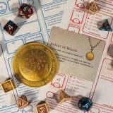 FANATTIK DUNGEONS AND DRAGONS 24 KARAT GOLD PLATED AMULET OF HEALTH MEDALLION REPLICA