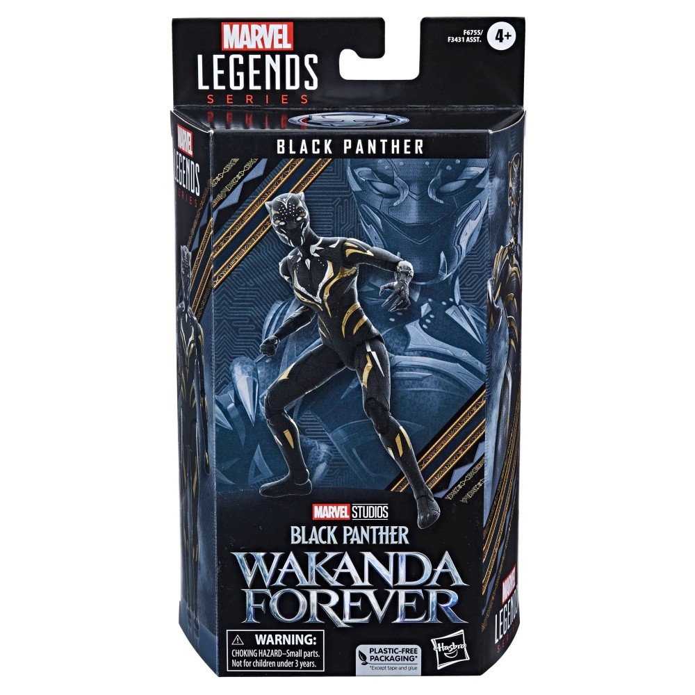 HASBRO MARVEL LEGENDS BLACK PANTHER WAKANDA FOREVER BLACK PANTHER ACTION FIGURE