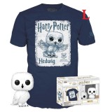 FUNKO FUNKO POP! TEE HARRY POTTER - HEDWIG FIGURE AND TSHIRT L SIZE