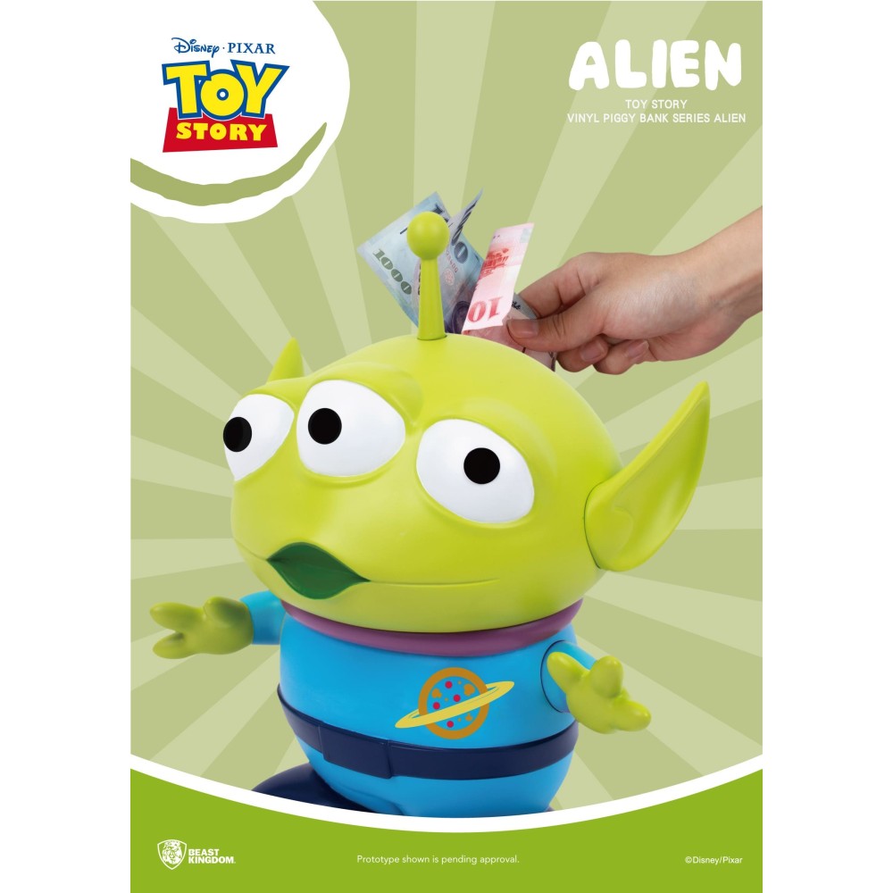TOY STORY LARGE VINYL PIGGY BANK ALIEN STATUA FIGURE SALVADANAIO BEAST KINGDOM