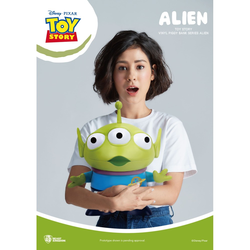 TOY STORY LARGE VINYL PIGGY BANK ALIEN STATUA FIGURE SALVADANAIO BEAST KINGDOM