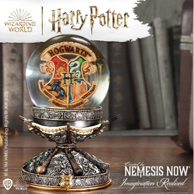 HARRY POTTER HOGWARTS SNOW GLOBE 18 CM FIGURE PALLA DI NEVE NEMESIS NOW
