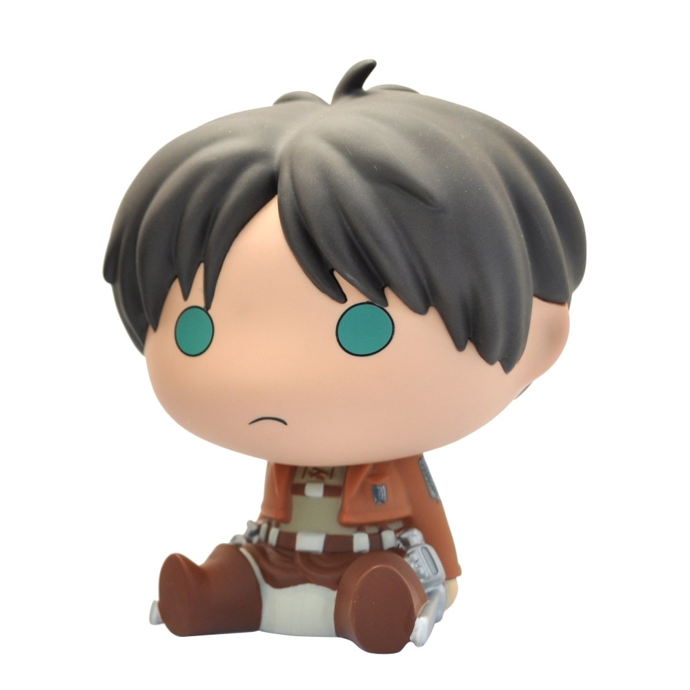 ATTACK ON TITAN ATTACCO DEI GIGANTI EREN CHIBI BANK SALVADANAIO FIGURE PLASTOY