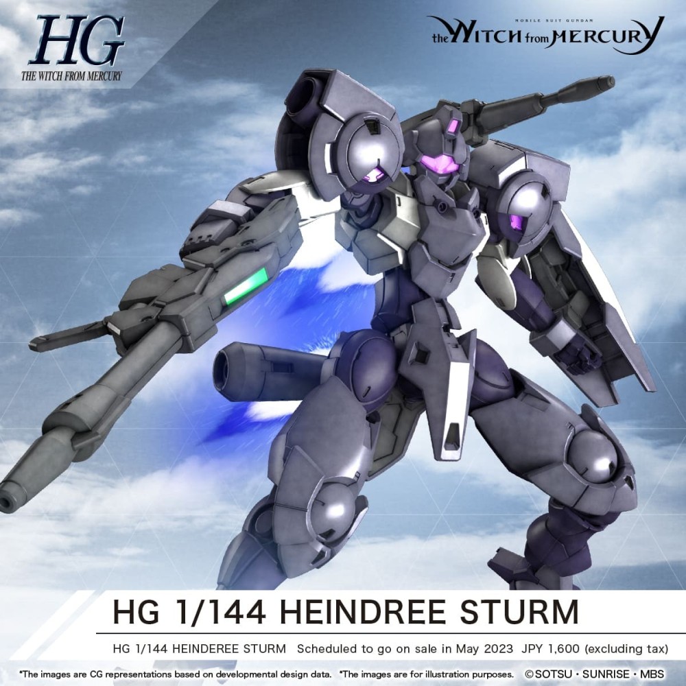 HIGH GRADE HG THE WITCH FROM MERCURY HEINDREE STURM 1/144 MODEL KIT ACTION FIGURE BANDAI