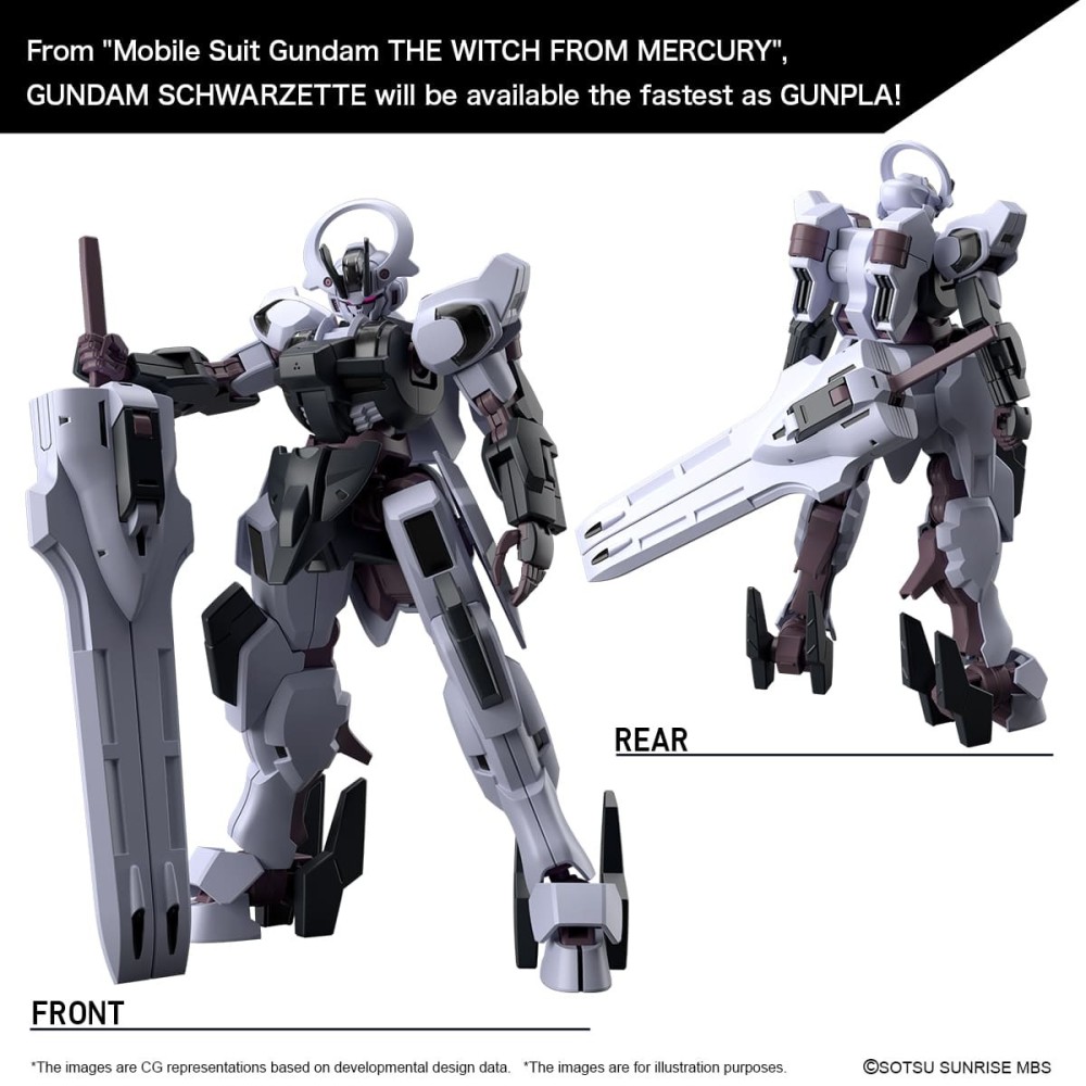 HIGH GRADE HG THE WITCH FROM MERCURY GUNDAM SCHWARZETTE 1/144 MODEL KIT ACTION FIGURE BANDAI