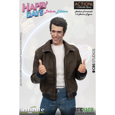 HAPPY DAYS FONZIE WITH JUKE BOX DELUXE ACTION FIGURE 30 CM 1/6 SCALE INFINITE STATUE