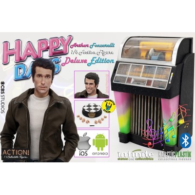 HAPPY DAYS FONZIE WITH JUKE BOX DELUXE ACTION FIGURE 30 CM 1/6 SCALE INFINITE STATUE