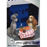 BEAST KINGDOM D-STAGE DISNEY 100 YEARS LADY AND THE TRAMP STATUE FIGURE DIORAMA