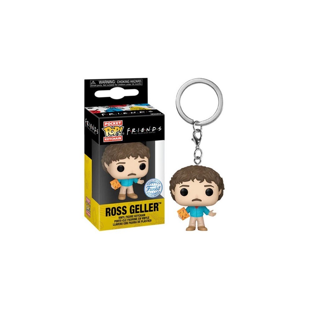 FRIENDS POCKET POP! KEYCHAIN ROSS GELLER (IN THE 80'S) PORTACHIAVI FUNKO
