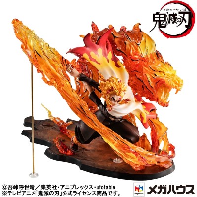 DEMON SLAYER KYOJURO RENGOKU FLAME BREATH GEM STATUA FIGURE MEGAHOUSE
