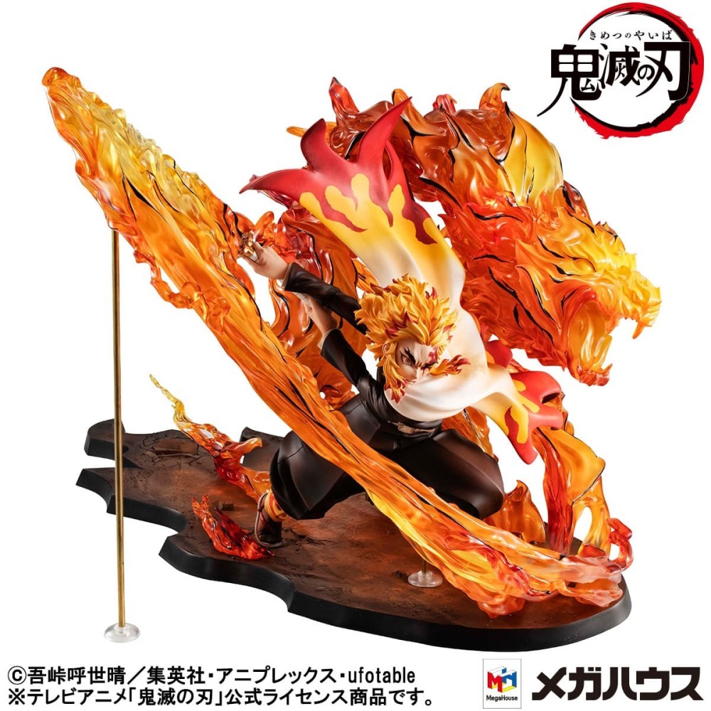 MEGAHOUSE DEMON SLAYER KYOJURO RENGOKU FLAME BREATH GEM STATUE FIGURE