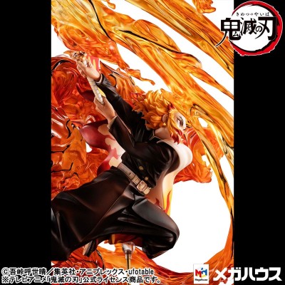 MEGAHOUSE DEMON SLAYER KYOJURO RENGOKU FLAME BREATH GEM STATUE FIGURE