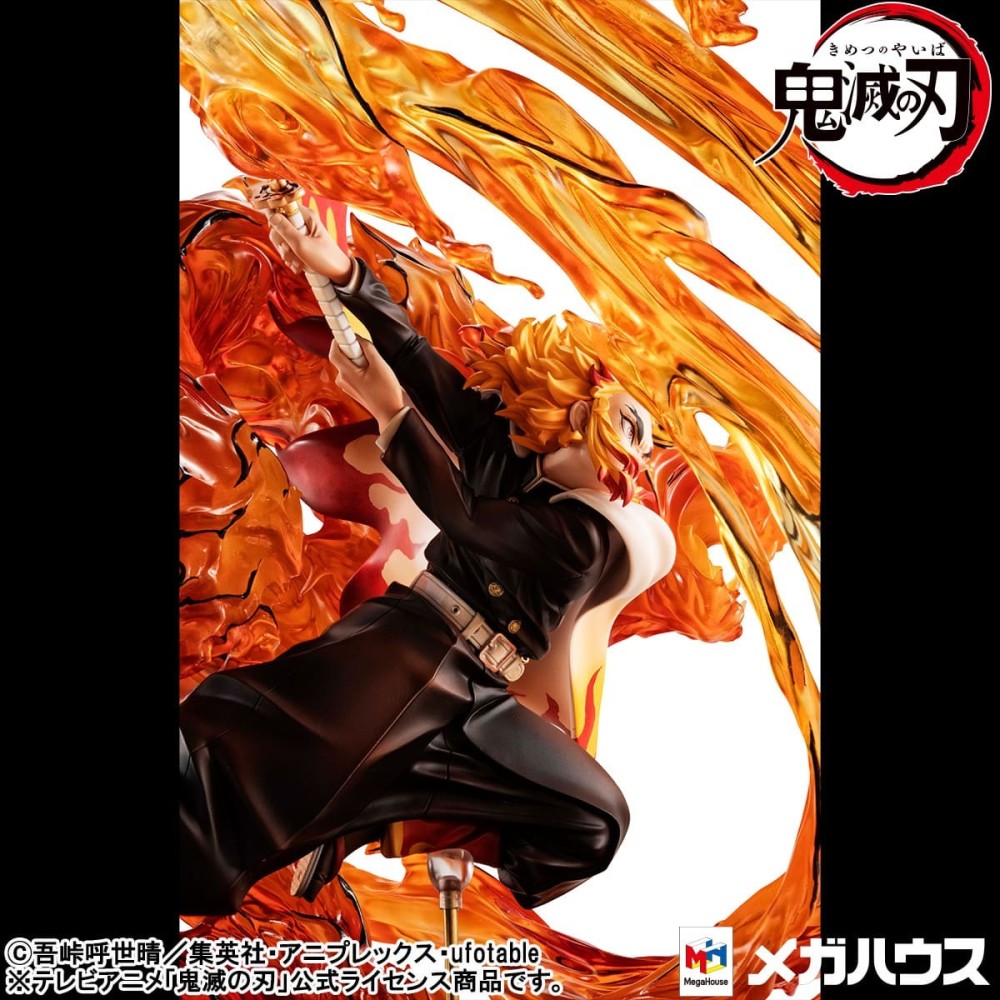 MEGAHOUSE DEMON SLAYER KYOJURO RENGOKU FLAME BREATH GEM STATUE FIGURE