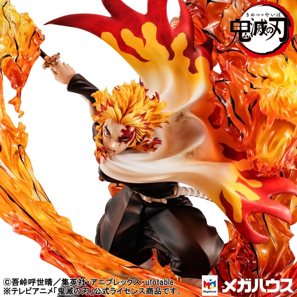 MEGAHOUSE DEMON SLAYER KYOJURO RENGOKU FLAME BREATH GEM STATUE FIGURE