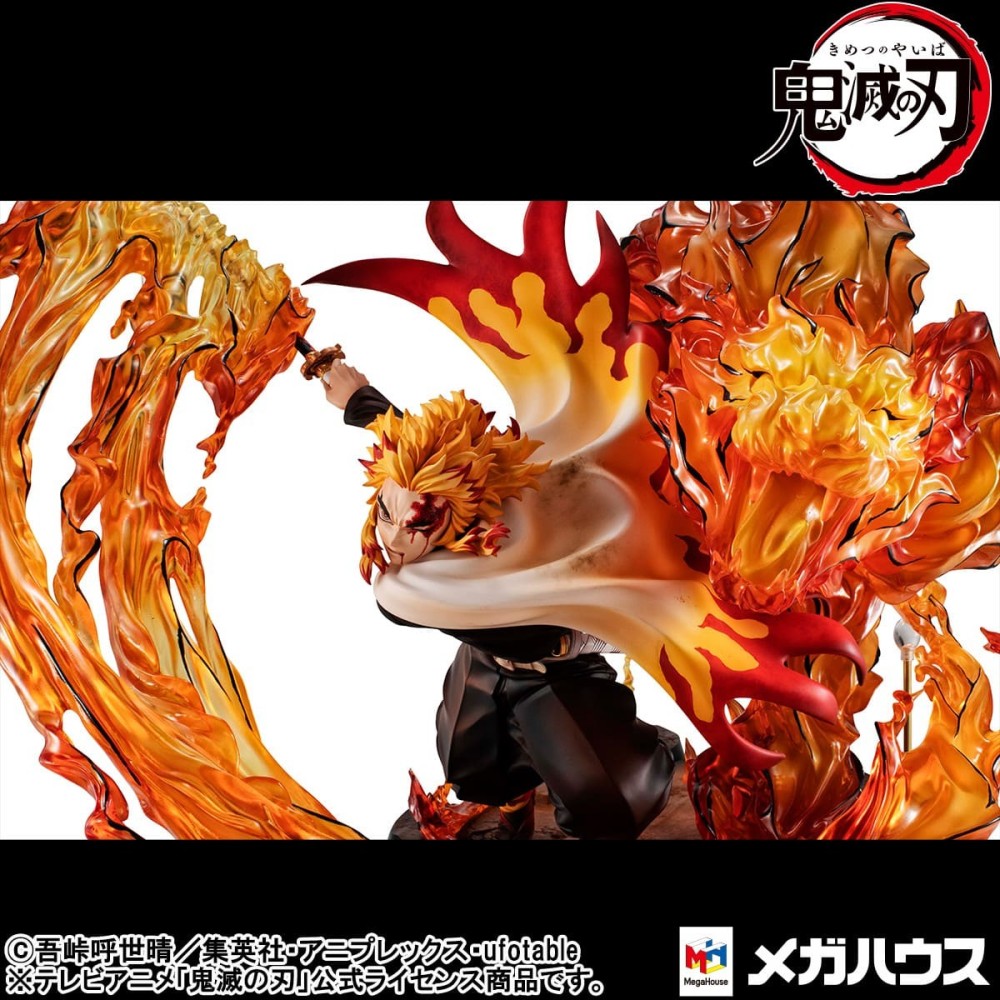 MEGAHOUSE DEMON SLAYER KYOJURO RENGOKU FLAME BREATH GEM STATUE FIGURE