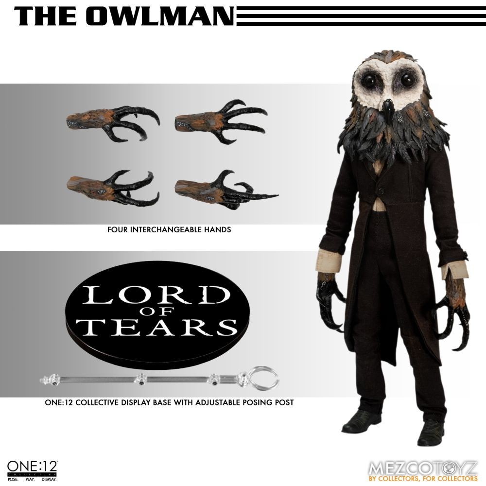 LORD OF TEARS THE OWLMAN ONE:12 COLLECTIVE ACTION FIGURE MEZCO TOYS