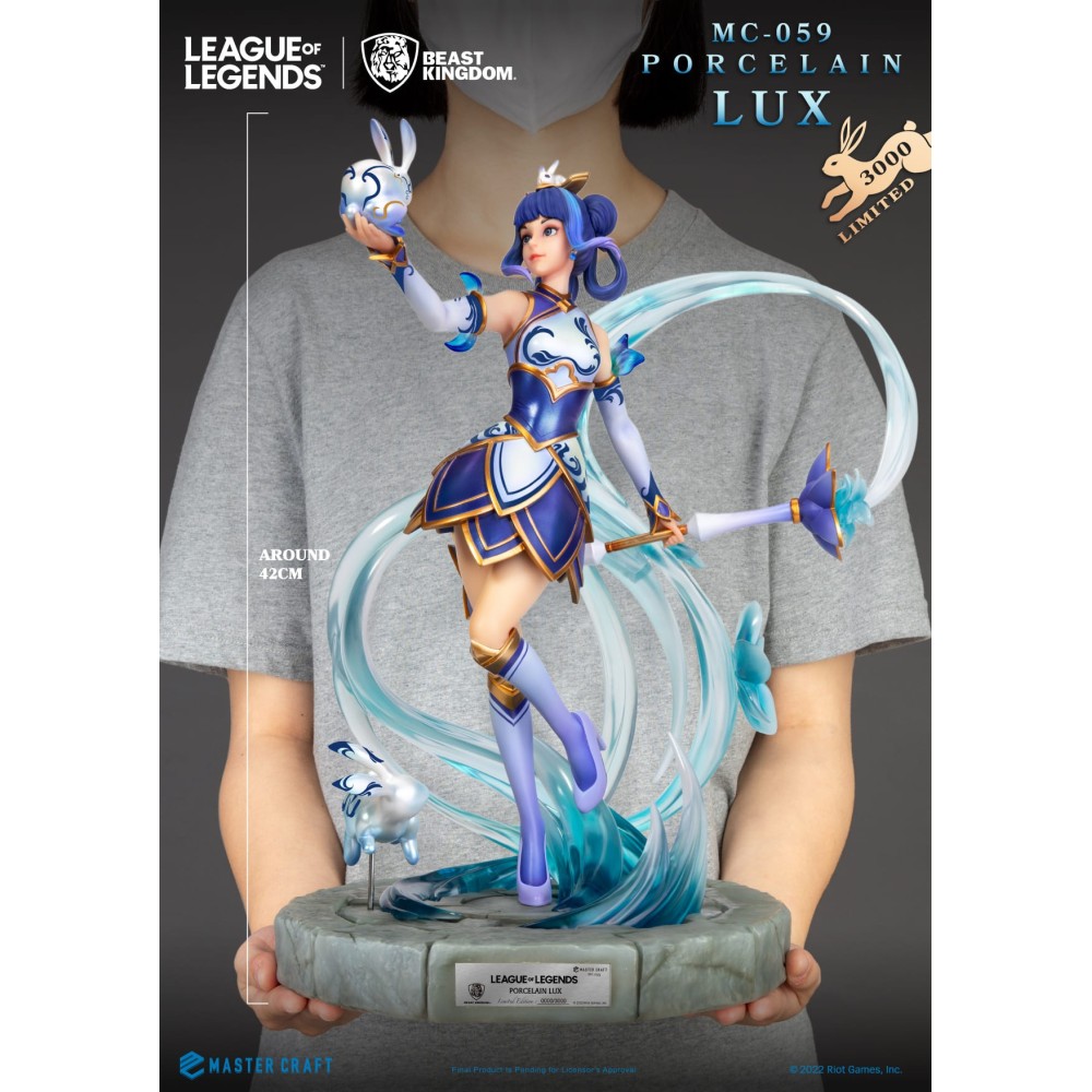 BEAST KINGDOM LEAGUE OF LEGENDS LOL PORCELAIN LUX MASTER CRAFT STATUE 42CM RESIN FIGURE