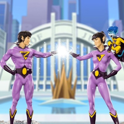 WONDER TWINS ART SCALE 1/10 STATUA FIGURE IRON STUDIOS