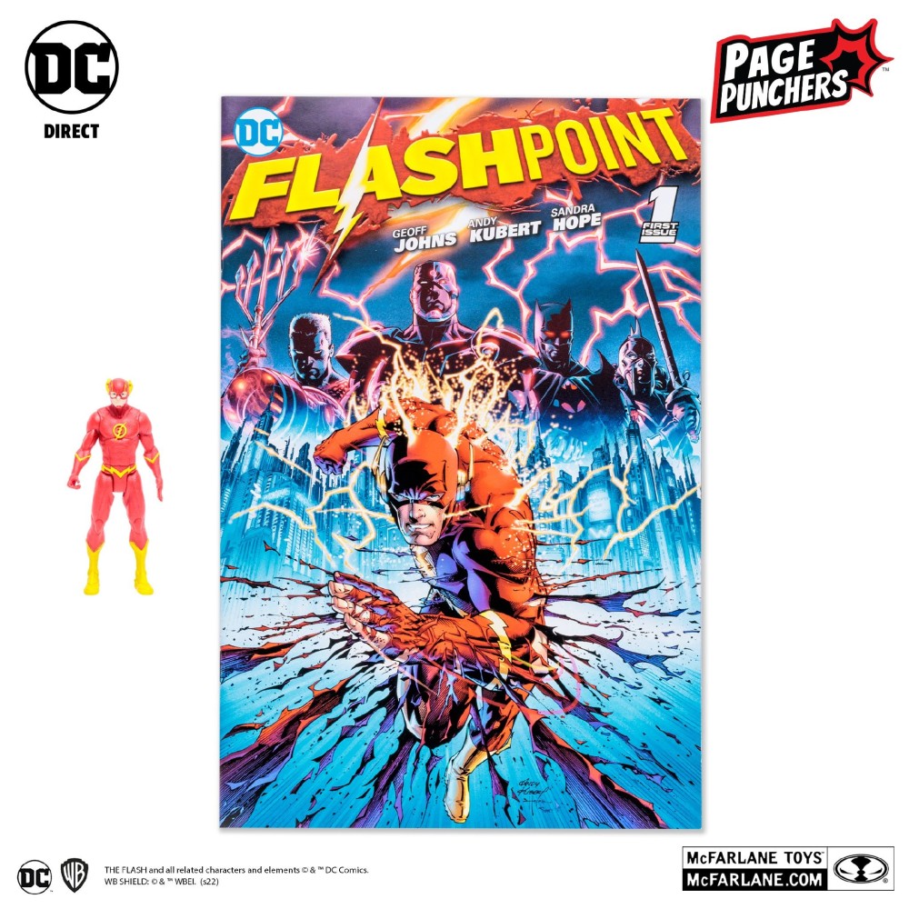 MC FARLANE DC FLASH FLASHPOINT PAGE PUNCHERS ACTION FIGURE