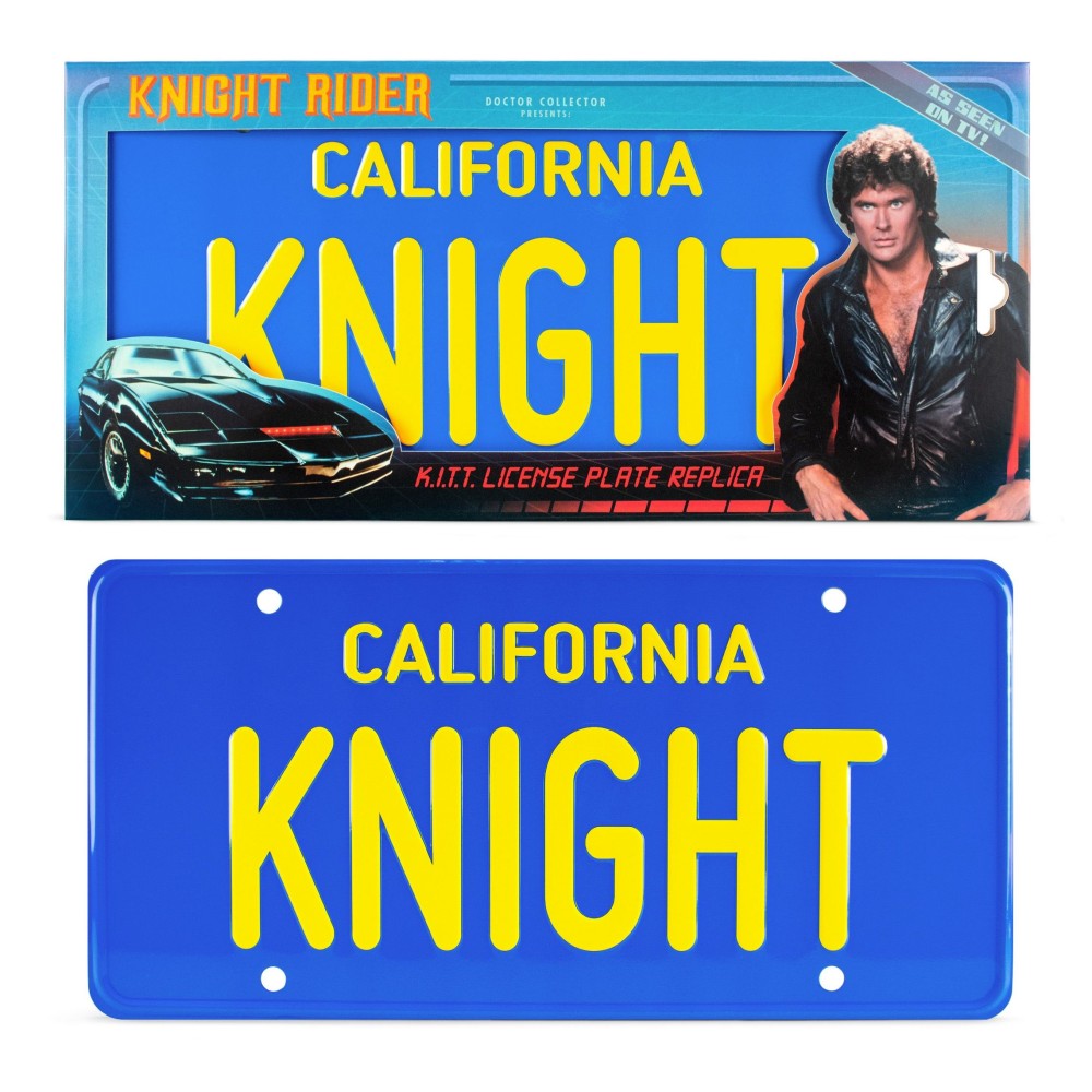 KNIGHT RIDER K.I.T.T. LICENSE PLATE TARGA REPLICA SUPERCAR DOCTOR COLLECTOR