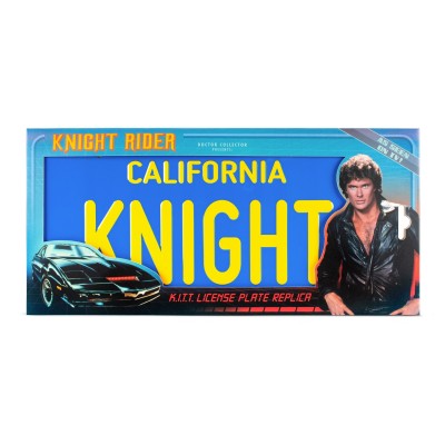 KNIGHT RIDER K.I.T.T. LICENSE PLATE TARGA REPLICA SUPERCAR DOCTOR COLLECTOR