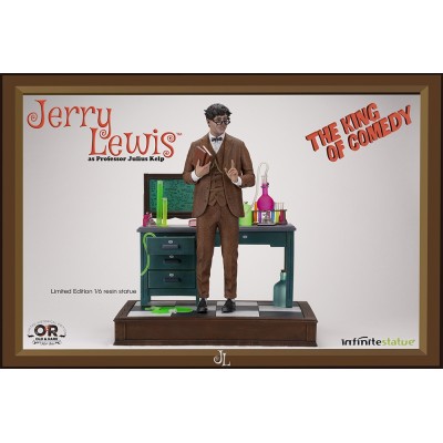 INFINITE STATUE JERRY LEWIS AS PROFESSOR JULIUS KELP STATUE 30 CM 1/6 OLD AND RARE RESIN FIGURE