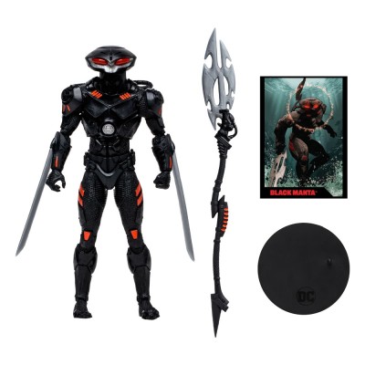 DC DIRECT PAGE PUNCHERS AQUAMAN BLACK MANTA ACTION FIGURE MC FARLANE